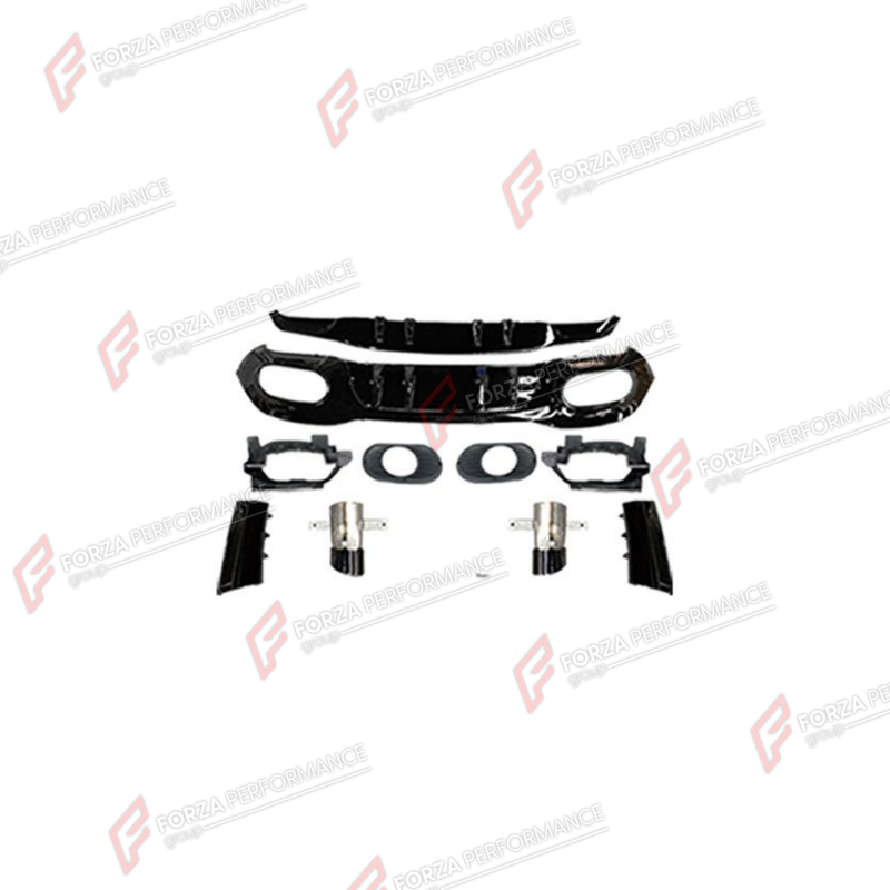 REAR DIFFUSER WITH EXHAUST TIPS for MERCEDES-BENZ A-CLASS W177 2018 - 2022