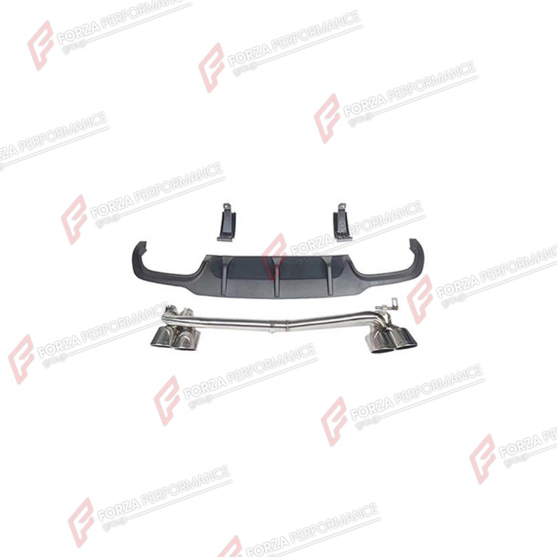REAR DIFFUSER WITH EXHAUST TIPS for MERCEDES-BENZ C-CLASS W204 2007 - 2015