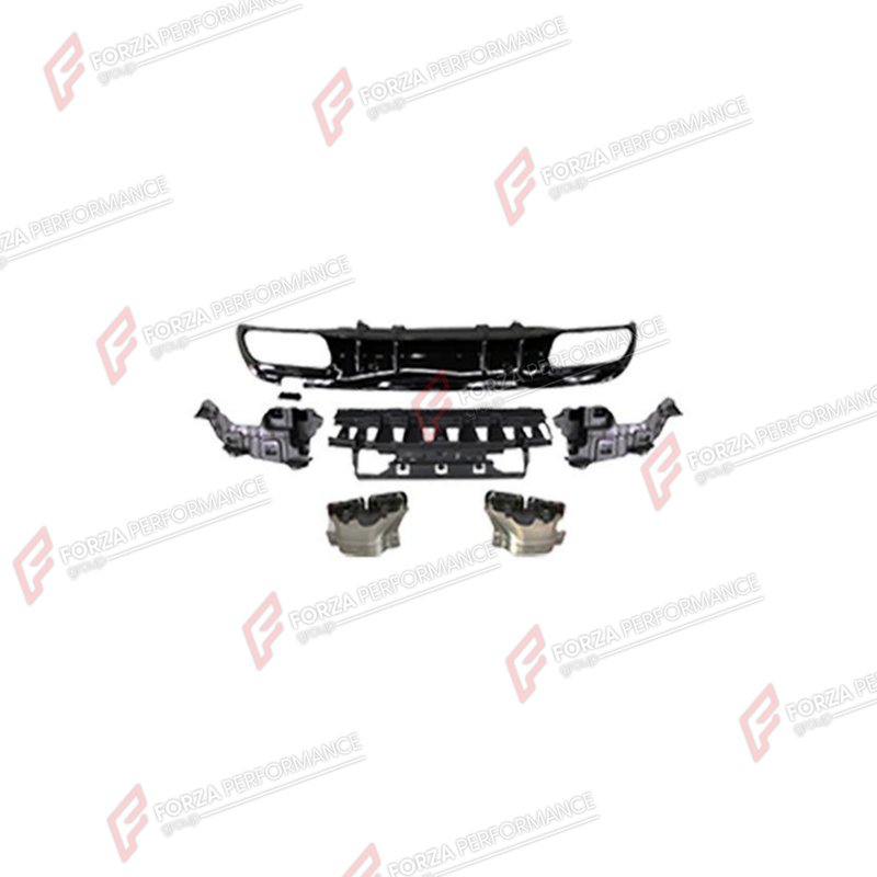 REAR DIFFUSER WITH EXHAUST TIPS for MERCEDES-BENZ C-CLASS W205 2014 - 2022
