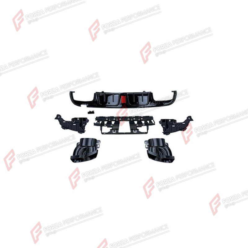 REAR DIFFUSER WITH EXHAUST TIPS for MERCEDES-BENZ C-CLASS W205 2014 - 2022