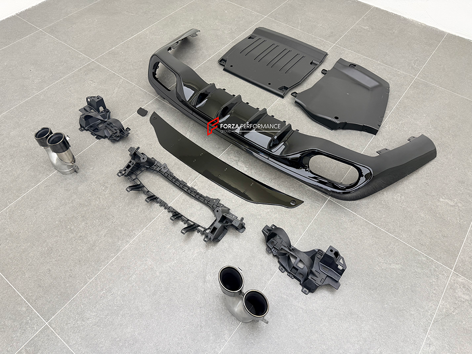 REAR DIFFUSER with EXHAUST TIPS for MERCEDES BENZ CLE CLASS AMG CLE53 2024+ C236 A236 X236
Set includes:
Rear Diffuser
Exhaust Tips
Material: Plastic + Steel
NOTE: Professional installation is required