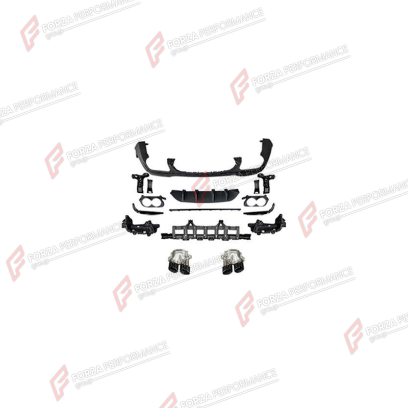 REAR DIFFUSER WITH EXHAUST TIPS for MERCEDES-BENZ GLC-CLASS X253 2015 - 2023