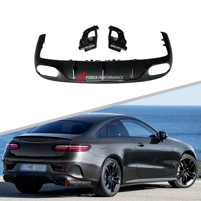 REAR DIFFUSER with EXHAUST TIPS for MERCEDES BENZ BENZ E53 AMG COUPE C238 2017+