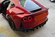 REPLACEMENT CARBON BODY KIT for FERRARI 812 SUPERFAST GTS 2017+
Set includes:
Front Splitter
Engine Bay Panels
Door Seals
Side Skirts
Rear Hood / Bonnet Lower Insert
Rear Lip
Rear Diffuser
Material: Dry Carbon
Note: Professional installation is required