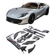 REPLACEMENT CARBON BODY KIT for FERRARI 812 SUPERFAST GTS 2017+
Set includes:
Front Splitter
Engine Bay Panels
Door Seals
Side Skirts
Rear Hood / Bonnet Lower Insert
Rear Lip
Rear Diffuser
Material: Dry Carbon
Note: Professional installation is required