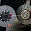 Forza Performance Group offers various types of big brake kits, all types of aftermarket brake calipers, as well as genuine original brands of all types, such as AP Racing, Brembo, Akebono, AMG, M Performance, Audi, Porsche, Lamborghini, Toyota TRD, etc.
In the photos above you can see an installed Forza Performance Group set of large front brakes for the BMW IX I20 2021+ with 400mm/360mm carbon ceramic brake rotors.
Material: Carbon Ceramic
Current set includes:
2x Front Brake discs 400mm
2x Rear