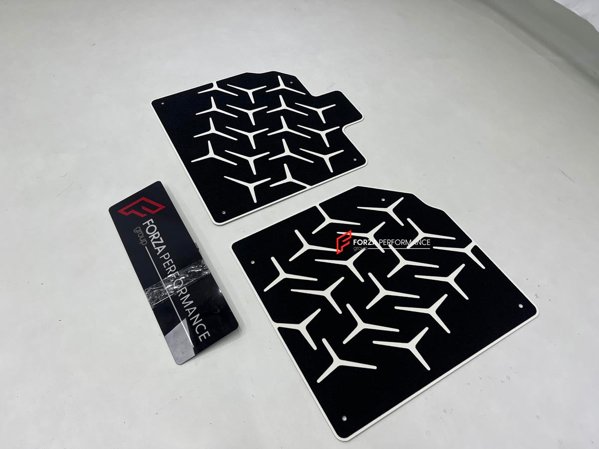STAINLESS STEEL FLOOR MATS CARPETS for LAMBORGHINI AVENTADOR SVJ
Set includes:
Floor Mats
Material: Stainless Steel 
CONTACT US FOR PRICING