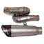 TITANIUM MOTORCYCLE EXHAUST SLIP ON for TRIUMPH STREET TRIPLE 765 R RS 660 S 2017 - 2023
Set include:
Link Pipe
Slip - On
Material: Titanium + Stainless Steel
NOTE: Professional installation is required.
FEATURES:
Engineered Digital prototyping using 3D CAD design software, each car model chassis has been 3D laser scanned in the factor
Factory run all test cars on Italian 1200HP Dyno machine, to make the best performance design of exhaust
CNC bending machine accurately bends the tube according to the