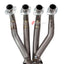 TITANIUM MOTORCYCLE EXHAUST SYSTEM for KAWASAKI ZX-4R ZX-4RR
Set include:
Header
4-1 Merge Collector
Mid Pipe
Aprox Weight: 5 kg (11 lbs)
Material: Titanium + Stainless Steel
NOTE: Professional installation is required.
FEATURES:
Engineered Digital prototyping using 3D CAD design software, each car model chassis has been 3D laser scanned in the factor
Factory run all test cars on Italian 1200HP Dyno machine, to make the best performance design of exhaust
CNC bending machine accurately bends the