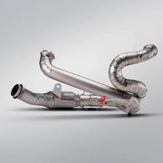 TITANIUM MOTORCYCLE EXHAUST SYSTEM for KTM DUKE SUPER DUKE 1290 1390 R RR EVO 2020 - 2024
Set include:
Header
2-1 Merge Collector
Resonator
Mid pipe
Link Pipe
Exhaust Slip Ons
Heat Shield
Material: Titanium (can be made in Stainless Steel)
NOTE: Professional installation is required.
FEATURES:
Engineered Digital prototyping using 3D CAD design software, each car model chassis has been 3D laser scanned in the factor
Factory run all test cars on Italian 1200HP Dyno machine, to make the best perfo