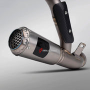 TITANIUM MOTORCYCLE EXHAUST SYSTEM for KTM DUKE SUPER DUKE 1290 1390
Set include:
Header
2-1 Merge Collector
Resonator
Mid pipe
Link Pipe
Exhaust Slip Ons
Material: Titanium (can be made in Stainless Steel)
NOTE: Professional installation is required.
FEATURES:
Engineered Digital prototyping using 3D CAD design software, each car model chassis has been 3D laser scanned in the factor
Factory run all test cars on Italian 1200HP Dyno machine, to make the best performance design of exhaust
CNC bend