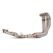 TITANIUM MOTORCYCLE EXHAUST SYSTEM for SUZUKI GSX 1300R HAYABUSA GEN2 2021 - 2024
Set include:
Header
2-1 Merge Collectors
Mid pipe
Material: Titanium (can be made in Stainless Steel)
NOTE: Professional installation is required.
FEATURES:
Engineered Digital prototyping using 3D CAD design software, each car model chassis has been 3D laser scanned in the factor
Factory run all test cars on Italian 1200HP Dyno machine, to make the best performance design of exhaust
CNC bending machine accurately b