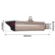 TITANIUM MOTORCYCLE EXHAUST SYSTEM for TRIUMPH STREET TRIPLE 765 R RS
Set include:
Header
3-1 Merge Collector
Mid pipe
Slip - On
Material: Titanium (can be made in Stainless Steel)
NOTE: Professional installation is required.
FEATURES:
Engineered Digital prototyping using 3D CAD design software, each car model chassis has been 3D laser scanned in the factor
Factory run all test cars on Italian 1200HP Dyno machine, to make the best performance design of exhaust
CNC bending machine accurately bends the