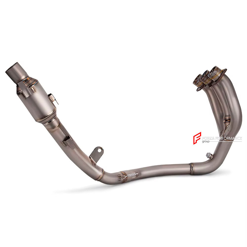 TITANIUM MOTORCYCLE EXHAUST SYSTEM for TRIUMPH TIGER 900 TIGER 850 2020 - 2024
Set include:
Header
3-1 Merge Collector
Mid pipe
Material: Titanium (can be made in Stainless Steel)
NOTE: Professional installation is required.
FEATURES:
Engineered Digital prototyping using 3D CAD design software, each car model chassis has been 3D laser scanned in the factor
Factory run all test cars on Italian 1200HP Dyno machine, to make the best performance design of exhaust
CNC bending machine accurately bends the