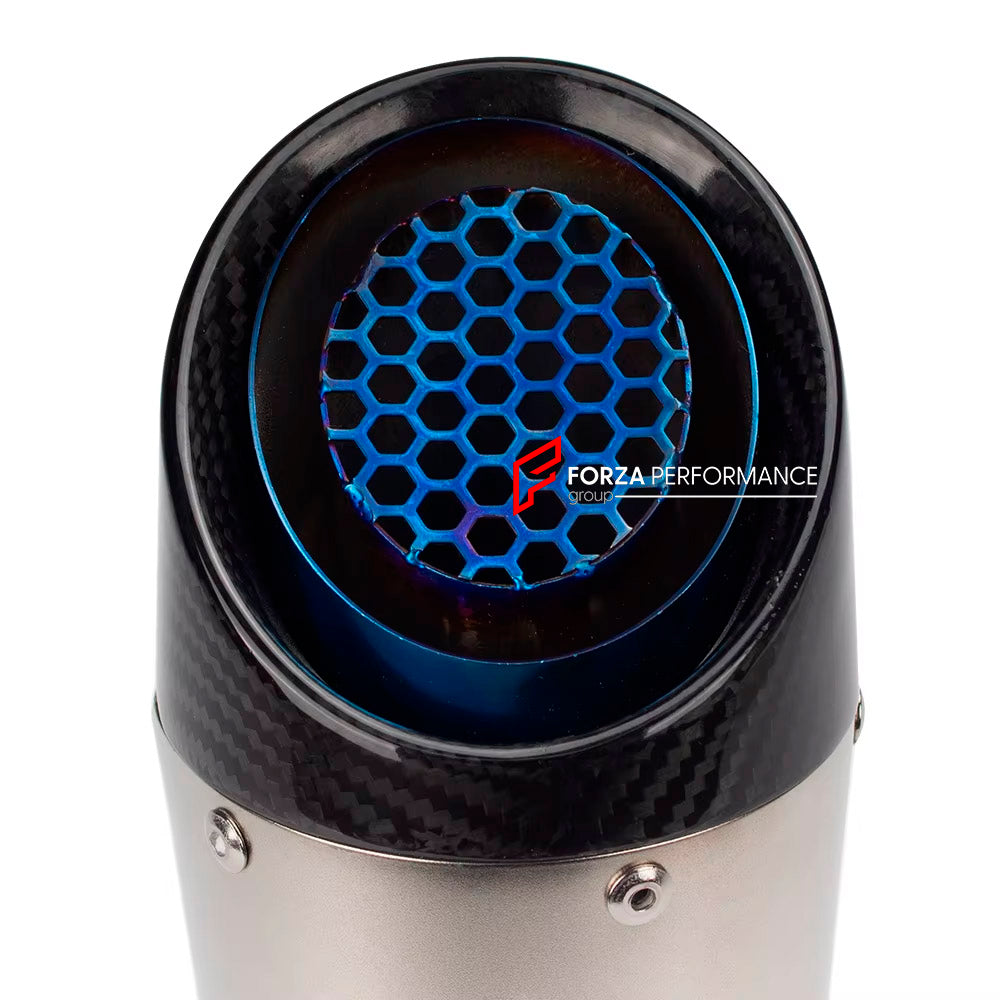 TITANIUM MOTORCYCLE EXHAUST SYSTEM for TRIUMPH TIGER SPORT 660 2022+
Set include:
Header
3-1 Merge Collector
Resonator
Mid pipe
Slip - On
Material: Titanium (can be made in Stainless Steel)
NOTE: Professional installation is required.
FEATURES:
Engineered Digital prototyping using 3D CAD design software, each car model chassis has been 3D laser scanned in the factor
Factory run all test cars on Italian 1200HP Dyno machine, to make the best performance design of exhaust
CNC bending machine accura