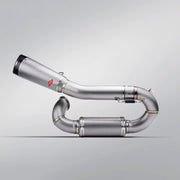 TITANIUM MOTORCYCLE HALF EXHAUST SYSTEM for DUCATI PANIGALE V2 V2S 2020 - 2024
Set include:
Resonator
Mid Pipe
Exhaust Slip On
Material: Titanium (can be made in Stainless Steel)
NOTE: Professional installation is required.
FEATURES:
Engineered Digital prototyping using 3D CAD design software, each car model chassis has been 3D laser scanned in the factor
Factory run all test cars on Italian 1200HP Dyno machine, to make the best performance design of exhaust
CNC bending machine accurately bends