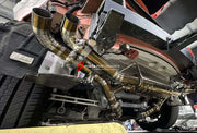 TITANIUM VALVED EXHAUST CATBACK MUFFLER for ASTON MARTIN DBX V8 4.0T  Set include:  Center Pipes Mufflers with valves Exhaust tips