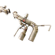 TITANIUM VALVED EXHAUST CATBACK MUFFLER for FERRARI CALIFORNIA T 3.9T 2008 - 2014
Valved exhaust, meaning that has remote, controlled valves - allowing a switch between an aggressive loud sports sound and a sound that is closer to the OEM sound
Set includes:
Center Pipes
Muffler with valves
Exhaust tips
Factory exhaust tips must be reused
Material: Titanium
Optional: We can offer downpipe and catless downpipe
Production time: 10 days
FEATURES:
Engineered Digital prototyping using 3D CAD design soft