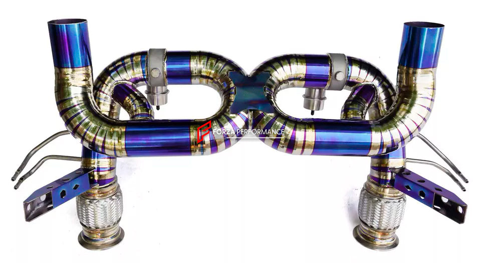 TITANIUM VALVED EXHAUST CATBACK MUFFLER for LAMBORGHINI HURACAN STO LP640-2 5.2T 2021+ TECNICA LP640 5.2T 2022+
Valved exhaust, meaning that has remote, controlled valves - allowing a switch between an aggressive loud sports sound and a sound that is closer to the OEM sound
Set includes:
Center Pipes
Muffler with valves
Exhaust tips
Factory exhaust tips must be reused
Material: Titanium
Optional: We can offer downpipe and catless downpipe
Production time: 10 days
FEATURES:
Engineered Digital protot