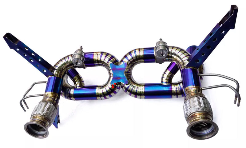 TITANIUM VALVED EXHAUST CATBACK MUFFLER for LAMBORGHINI HURACAN STO LP640-2 5.2T 2021+ TECNICA LP640 5.2T 2022+