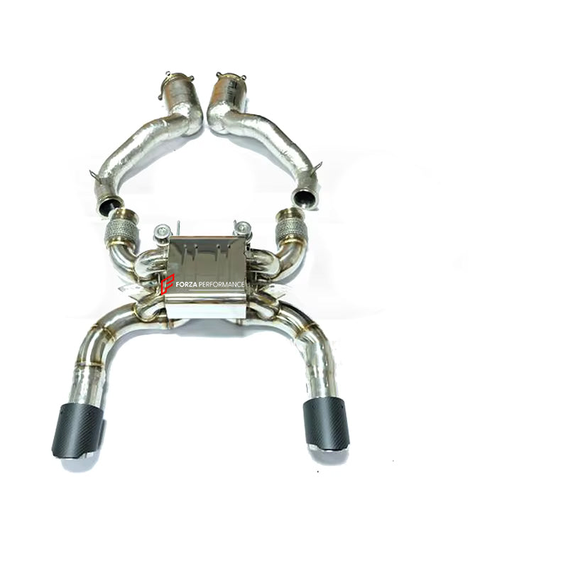 TITANIUM VALVED EXHAUST CATBACK MUFFLER for MCLAREN 650S MP4 3.8T 2014 - 2017
Valved exhaust, meaning that has remote, controlled valves - allowing a switch between an aggressive loud sports sound and a sound that is closer to the OEM sound
Set includes:
Center Pipes
Muffler with valves
Exhaust tips
Factory exhaust tips must be reused
Material: Titanium
Optional: We can offer downpipe and catless downpipe
Production time: 10 days
FEATURES:
Engineered Digital prototyping using 3D CAD design software