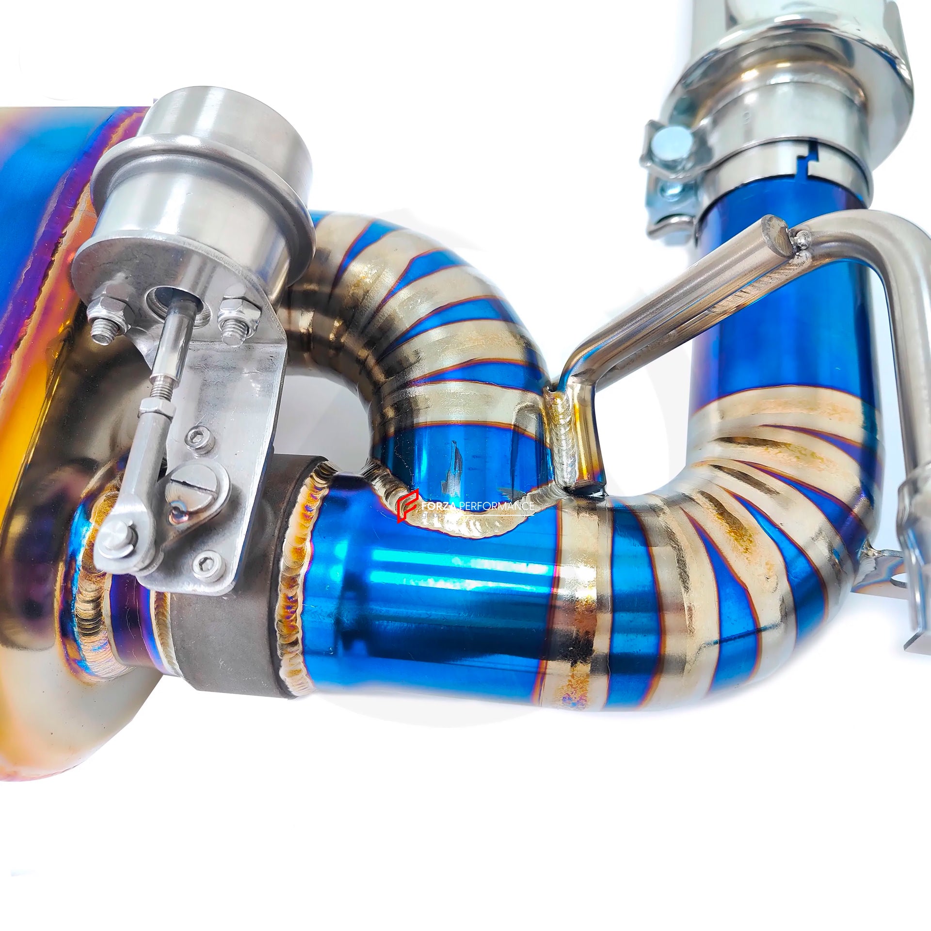 TITANIUM VALVED EXHAUST CATBACK MUFFLER for PORSCHE 718 982 CAYMAN BOXSTER 2.0T 2016+
Valved exhaust, meaning that has remote, controlled valves - allowing a switch between an aggressive loud sports sound and a sound that is closer to the OEM sound
Set includes:
Center Pipes
Muffler with valves
Exhaust tips
Factory exhaust tips must be reused
Material: Titanium
Optional: We can offer downpipe and catless downpipe
Production time: 10 days
FEATURES:
Engineered Digital prototyping using 3D CAD design