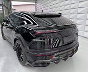 TOPCAR CARBON FIBER SOFT KIT for LAMBORGHINI URUS 2018+  Set includes:  Front Lip Fender Flares Fender Trims Side Skirts Mirror Covers Diffuser Exhaust Tips Trunk Spoiler Roof Spoiler