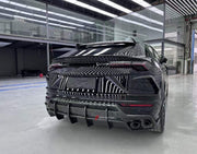 TOPCAR CARBON FIBER SOFT KIT for LAMBORGHINI URUS 2018+  Set includes:  Front Lip Fender Flares Fender Trims Side Skirts Mirror Covers Diffuser Exhaust Tips Trunk Spoiler Roof Spoiler