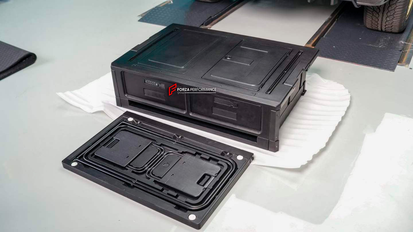 TRUNK STORAGE with TABLE and FOLDING STOOLS for MERCEDES-BENZ G-CLASS G63 G550 G500 W465 2024+
Set includes:
Trunk Storage
Table
Folding Stools
NOTE: Professional installation is required.