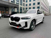UPGRADE BODY KIT for BMW X3 G01 upgrade to X3M F97
Set includes:
Front Lip
Front Bumper Assembly
Grille
Fender Flares
Rear Spoiler
Rear Bumper
Rear Diffuser
Exhaust Tips
Material: Plastic
Note:Professional installation is required.