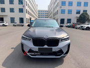 UPGRADE BODY KIT for BMW X3 G01 upgrade to X3M F97
Set includes:
Front Lip
Front Bumper Assembly
Grille
Fender Flares
Rear Spoiler
Rear Bumper
Rear Diffuser
Exhaust Tips
Material: Plastic
Note:Professional installation is required.