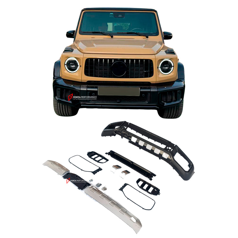 UPGRADE FACELIFT FRONT BUMPER for MERCEDES-BENZ G-CLASS W464 2018 - 2024 to G63 W465 AMG 2025