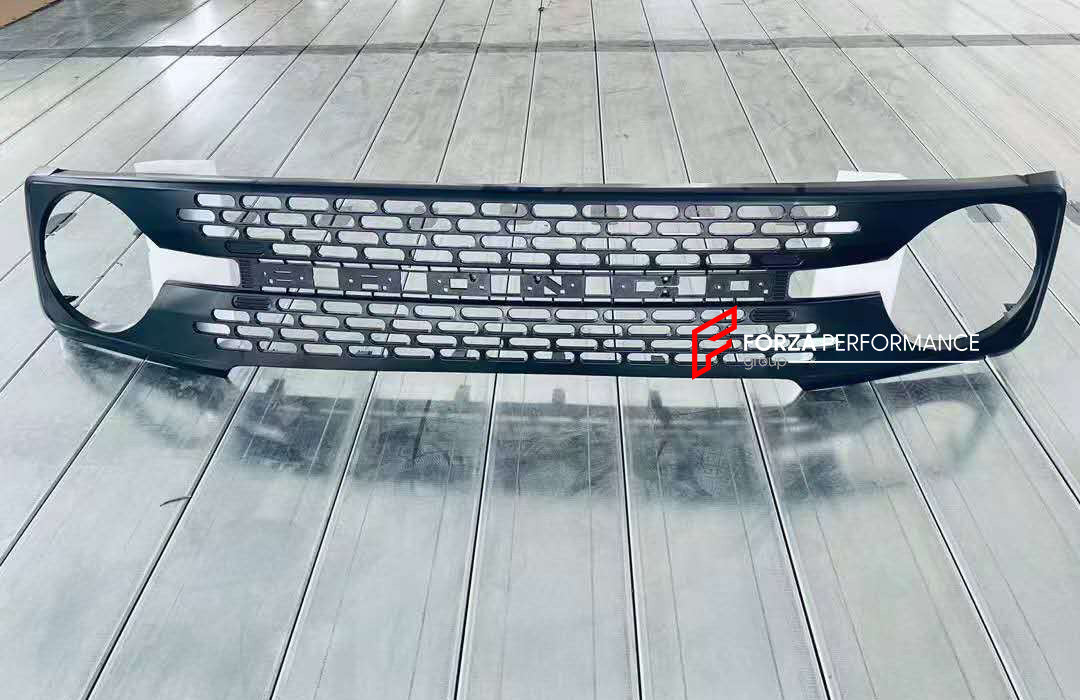 UPGRADE GRILLE for FORD BRONCO 2021+ to HIGH CONFIGURATION
Set includes:
Grille
Material: Plastic
Note: Professional installation is required.