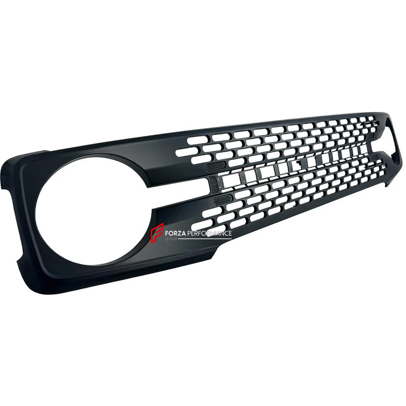 UPGRADE GRILLE for FORD BRONCO 2021+ to HIGH CONFIGURATION
Set includes:
Grille
Material: Plastic
Note: Professional installation is required.