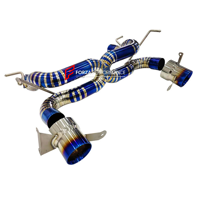 VALVED EXHAUST CATBACK for FERRARI 488 GTB 3.9T 2015 - 2020
Set includes:
Valved Central Pipe with X Pipe 
Exhaust Tips
Material: Titanium (can be made in Stainless Steel)
Optional: We can offer downpipe and catless downpipe
NOTE: Professional installation is required.
Why “Contact Us for Pricing”?
We don’t display fixed prices because our goal is to offer you the most competitive deal possible. Product costs often decrease over time, and by requesting a quote, you’ll receive our most up-t