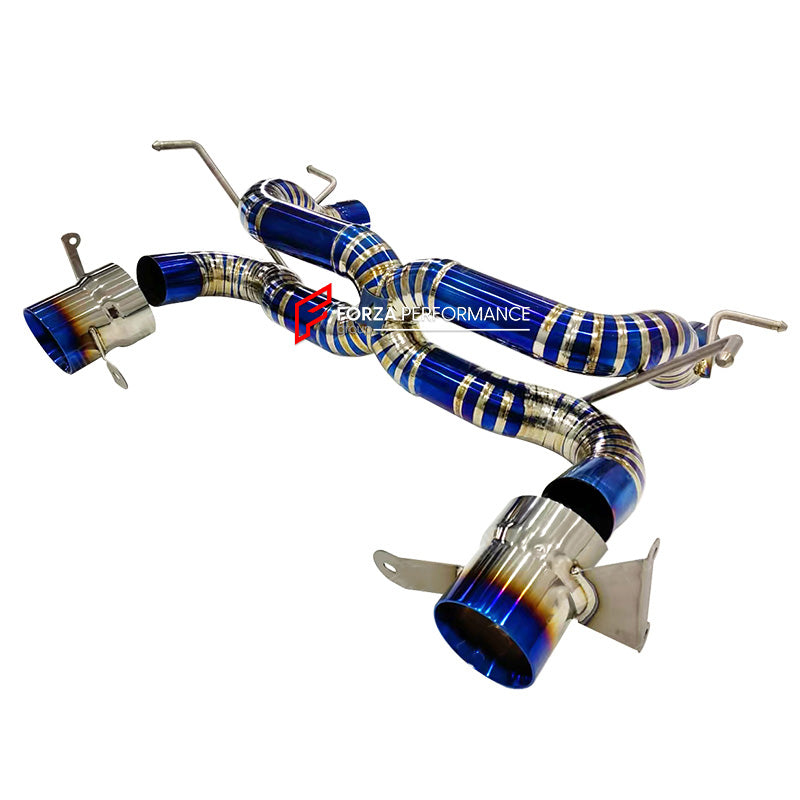 VALVED EXHAUST CATBACK for FERRARI 488 GTB 3.9T 2015 - 2020
Set includes:
Valved Central Pipe with X Pipe 
Exhaust Tips
Material: Titanium (can be made in Stainless Steel)
Optional: We can offer downpipe and catless downpipe
NOTE: Professional installation is required.
Why “Contact Us for Pricing”?
We don’t display fixed prices because our goal is to offer you the most competitive deal possible. Product costs often decrease over time, and by requesting a quote, you’ll receive our most up-t