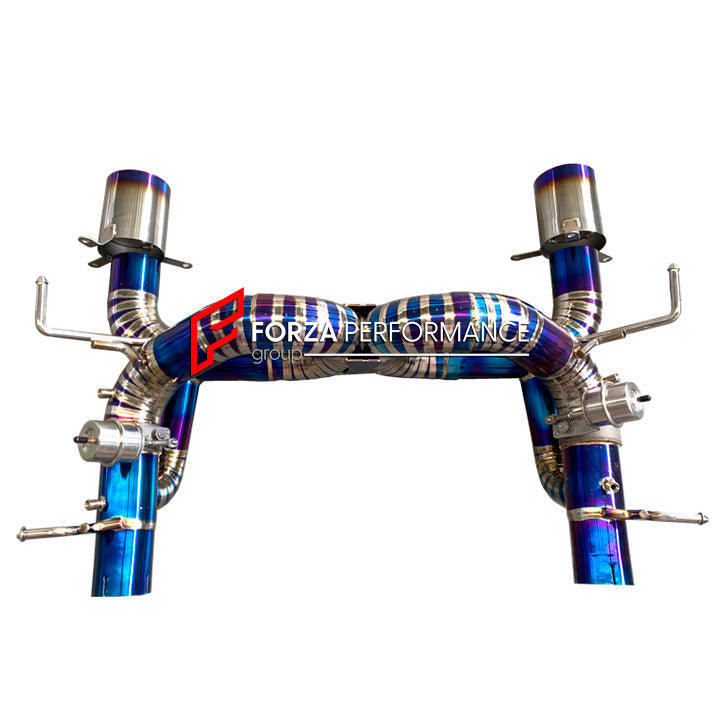 VALVED EXHAUST CATBACK for FERRARI F8 3.9T 2019 - 2023
Set includes:
Valved X Pipe
Exhaust Tips
Material: Titanium
Optional: We can offer downpipe and catless downpipe
Production time: 15
FEATURES:
Engineered Digital prototyping using 3D CAD design software, each car model chassis has been 3D laser scanned in the factory
Factory run all test cars on Italian 1200HP Dyno machine, to make the best performance design of exhaust
CNC bending machine accurately bends the tube according to the computer data