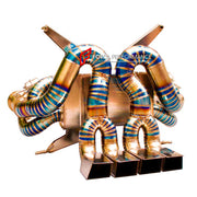 VALVED EXHAUST CATBACK for LAMBORGHINI AVENTADOR LP700 LP720 6.5T 2011 - 2017
Set includes:
Valved Bypass Muffler
Exhaust Tips
Electronic Remote Valve Control
Material: Titanium
Optional: We can offer downpipe and catless downpipe
Production time: 15 days
FEATURES:
Engineered Digital prototyping using 3D CAD design software, each car model chassis has been 3D laser scanned in the factory
Factory run all test cars on Italian 1200HP Dyno machine, to make the best performance design of exhaust
CNC bend