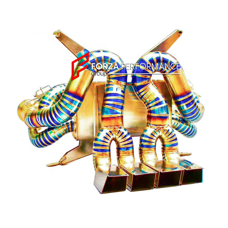 VALVED EXHAUST CATBACK for LAMBORGHINI AVENTADOR LP700 LP720 6.5T 2011 - 2017
Set includes:
Valved Bypass Muffler
Exhaust Tips
Electronic Remote Valve Control
Material: Titanium
Optional: We can offer downpipe and catless downpipe
Production time: 15 days
FEATURES:
Engineered Digital prototyping using 3D CAD design software, each car model chassis has been 3D laser scanned in the factory
Factory run all test cars on Italian 1200HP Dyno machine, to make the best performance design of exhaust
CNC bend