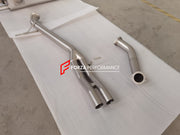Forza Performance Aggressive sporty sound VALVED EXHAUST CATBACK MUFFLER for Audi Q7 2019+ (3.0T)  Valved exhaust, meaning that has remote, controlled valves - allowing a switch between an aggressive loud sports sound and a sound that is closer to the OEM sound  Set include:  Center Pipes Muffler with valves Exhaust tips Valve control box with remote control (you may also reuse your factory exhaust valve motors
