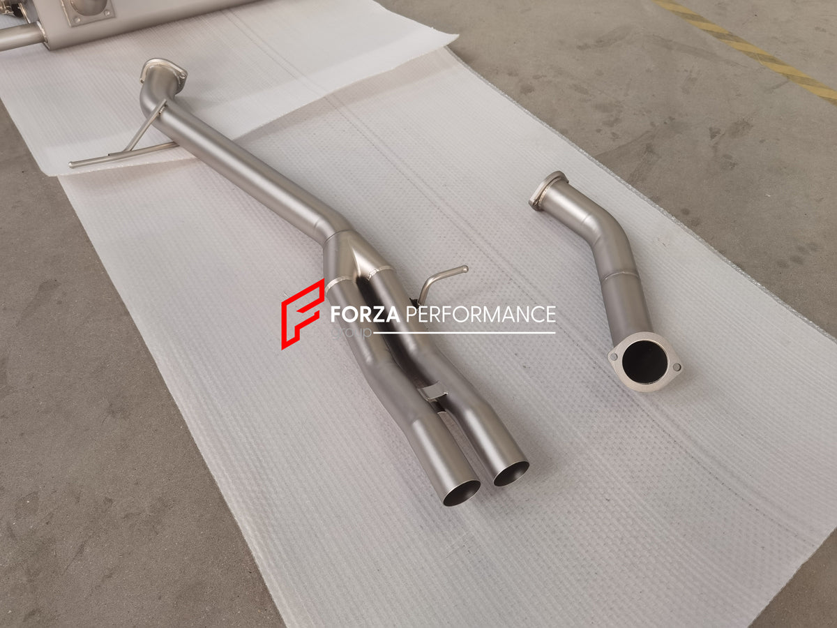 Forza Performance Aggressive sporty sound VALVED EXHAUST CATBACK MUFFLER for Audi Q7 2019+ (3.0T)  Valved exhaust, meaning that has remote, controlled valves - allowing a switch between an aggressive loud sports sound and a sound that is closer to the OEM sound  Set include:  Center Pipes Muffler with valves Exhaust tips Valve control box with remote control (you may also reuse your factory exhaust valve motors