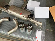 Forza Performance Aggressive sporty sound VALVED EXHAUST CATBACK MUFFLER for AUDI TT Quattro 2.0T 2011
Valved exhaust, meaning that has remote, controlled valves - allowing a switch between an aggressive loud sports sound and a sound that is closer to the OEM sound
Set includes:
Center Pipes
Exhaust Tips
Muffles with valves
Valve control box with remote control (you may also reuse your factory exhaust valve motors
Factory exhaust tips must be reused
Material: Stainless steel ( for an extra cost we can