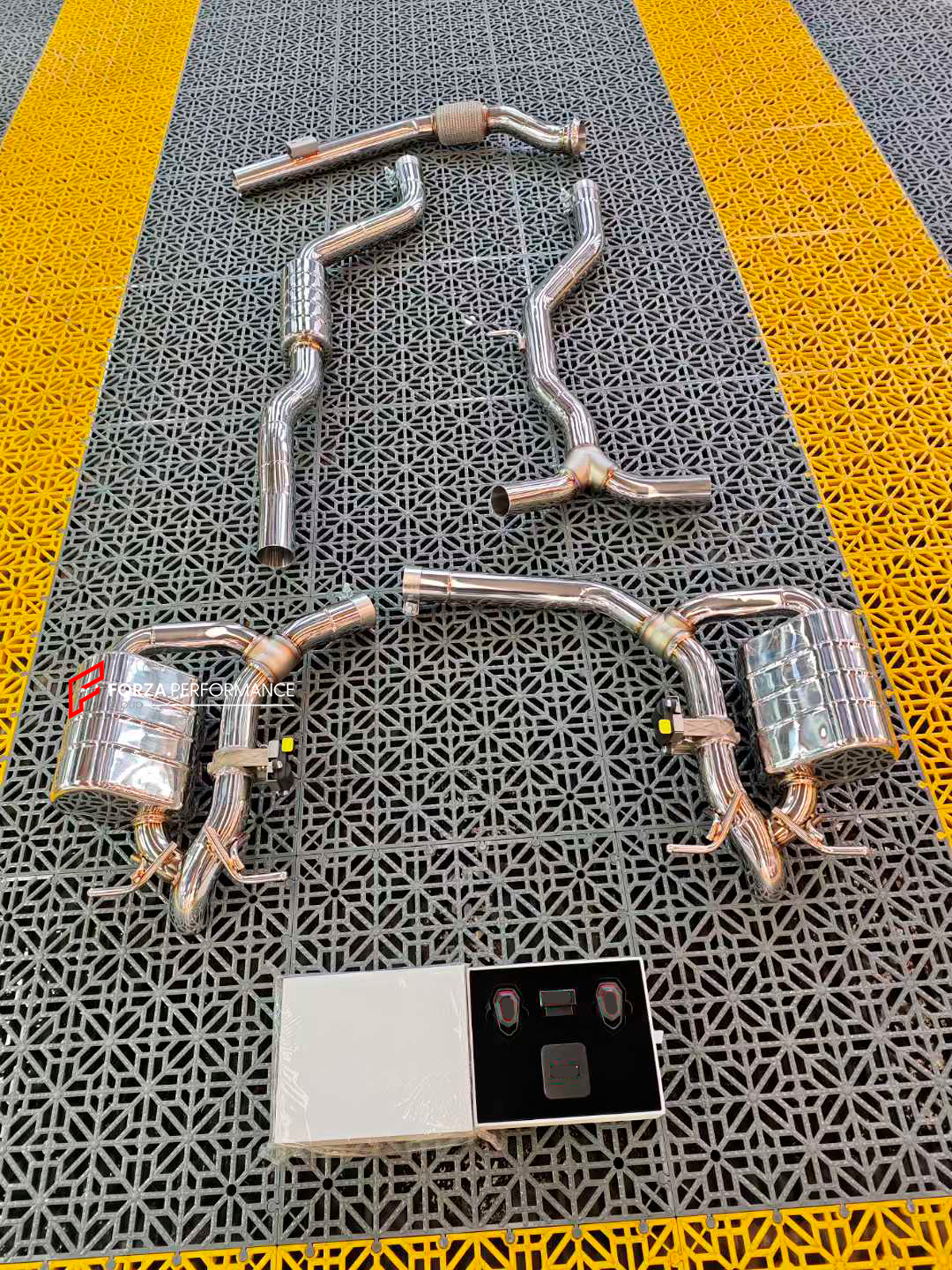 VALVED EXHAUST CATBACK MUFFLER for MERCEDES BENZ CLE CLASS W236 CLE260 2.0T 2023+
Set includes:
Center Pipes
Mufflers with valves
Valve control box with remote control (you may also reuse your factory exhaust valve motors)
Material: Stainless steel (for an extra cost we can make titanium)
NOTE: Professional installation is required.
CONTACT US FOR PRICING
Payment ►
Visa
Mastercard
PayPal with a credit card (add 4.4% at checkout)
Payoneer
Cryptocurrency
Shipment ►
By express DHL/UPS/TNT/FedEx
To th