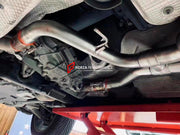 Forza Performance Aggressive sporty sound VALVED EXHAUST CATBACK MUFFLER for Porsche Cayenne 958.2 3.0T/3.6T
Valved exhaust, meaning that has remote, controlled valves - allowing a switch between an aggressive loud sports sound and a sound that is closer to the OEM sound
Set includes:
Center Pipes
Mufflers with valves
Exhaust tips
Factory exhaust tips must be reused
Material: Stainless steel ( for an extra cost we can make titanium )
Optional: We can offer downpipe and catless downpipe
Production tim