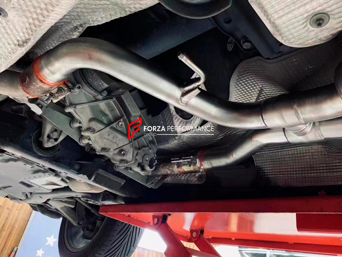 Forza Performance Aggressive sporty sound VALVED EXHAUST CATBACK MUFFLER for Porsche Cayenne 958.2 3.0T/3.6T
Valved exhaust, meaning that has remote, controlled valves - allowing a switch between an aggressive loud sports sound and a sound that is closer to the OEM sound
Set includes:
Center Pipes
Mufflers with valves
Exhaust tips
Factory exhaust tips must be reused
Material: Stainless steel ( for an extra cost we can make titanium )
Optional: We can offer downpipe and catless downpipe
Production tim