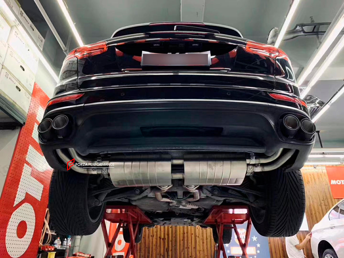 Forza Performance Aggressive sporty sound VALVED EXHAUST CATBACK MUFFLER for Porsche Cayenne 958.2 3.0T/3.6T
Valved exhaust, meaning that has remote, controlled valves - allowing a switch between an aggressive loud sports sound and a sound that is closer to the OEM sound
Set includes:
Center Pipes
Mufflers with valves
Exhaust tips
Factory exhaust tips must be reused
Material: Stainless steel ( for an extra cost we can make titanium )
Optional: We can offer downpipe and catless downpipe
Production tim