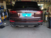 Forza Performance Aggressive sporty sound VALVED EXHAUST CATBACK MUFFLER for Porsche Cayenne 958.2 3.0T/3.6T
Valved exhaust, meaning that has remote, controlled valves - allowing a switch between an aggressive loud sports sound and a sound that is closer to the OEM sound
Set includes:
Center Pipes
Mufflers with valves
Exhaust tips
Factory exhaust tips must be reused
Material: Stainless steel ( for an extra cost we can make titanium )
Optional: We can offer downpipe and catless downpipe
Production tim