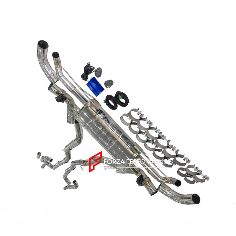 VALVED MUFFLER EXHAUST CATBACK X PIPE for BMW X5 G05 M50i 2019+ X6 G06 M60i 2020+ 4.4T N63
Valved exhaust has remote controlled valves - allowing a switch between an aggressive loud sports sound and a sound that is closer to the OEM sound
Set includes:
Center Pipes with X Pipe
Valved Bypass Muffler
Valve Electronic Remote Control
Factory exhaust tips must be reused
Material: Stainless steel (for an extra cost we can make titanium)
Optional: We can offer downpipe and catless downpipe
NOTE: Profession