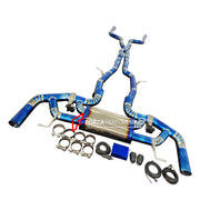 VALVED MUFFLER EXHAUST SYSTEM for MERCEDES BENZ AMG GLC W253 4.0T 2016 - 2022
Set includes:
Midpipes with X Pipe
Valved Bypass Mufflers
Electronic Valve Remote Control
Production time: 15 working days
Material: Titamium (can be made in Stainless Steel)
Optional: We can offer downpipe and catless downpipe
NOTE: Professional installation is required.
FEATURES:
Engineered Digital prototyping using 3D CAD design software, each car model chassis has been 3D laser scanned in the factor
Factory run all t