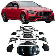 CONVERSION BODY KIT for W213 E200 E300 2021+ UPGRADE to AMG E63S FACELIFT
Set includes:
Front Bumper
Front Fenders
Hood/Bonnet
Rear Bumper
Exhaust tips
Side Skirts
Material: DRY Carbon, Plastic PP
NOTE: Professional installation is required